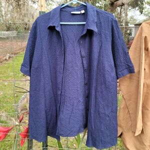 Croft & Barrow Navy Blue Blouse